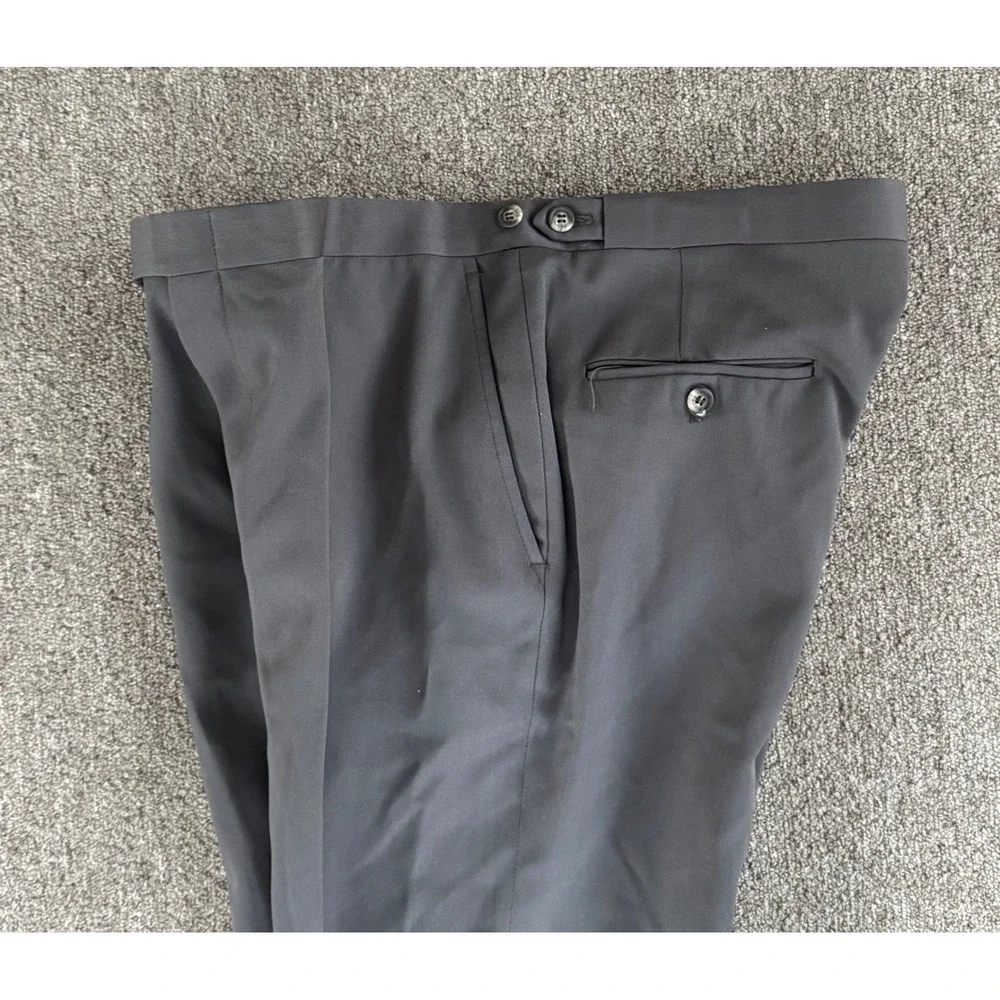 Hart Schaffner & Marx Gurka Tab Virgin Wool Dress‎ Pants Men 38x29.5 Gray